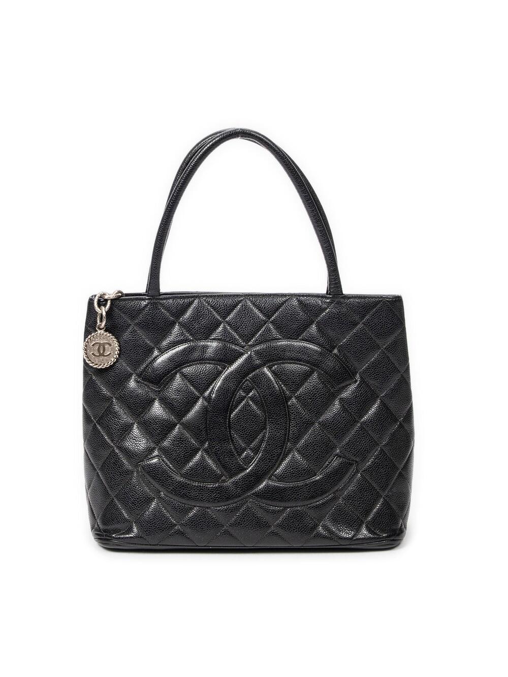 Chanel Medallion Tote Quilted Caviar #370961C26B